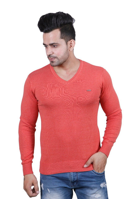 Carrot Solid V-Neck Pullover