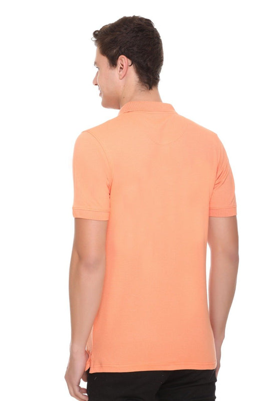 Orange Pocket Plain Polo T-Shirt