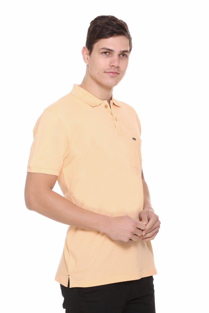 Skin Solid Pocket Polo T-Shirt