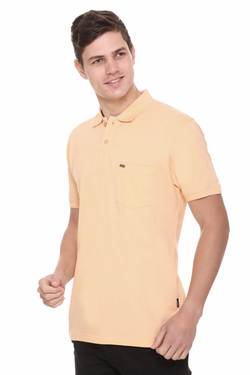 Skin Solid Pocket Polo T-Shirt