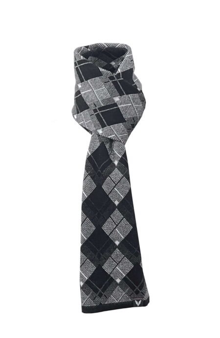 Medium Grey | Black Woolen Mufflers for Men & Women