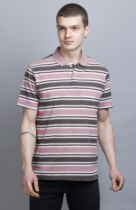 Onion Striped Half Sleeve Men Polo tshirt With Pocket