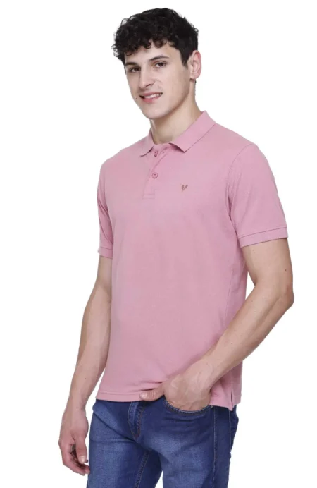 Onion Solid Half Sleeves Polo Neck Cotton T-Shirt for Men