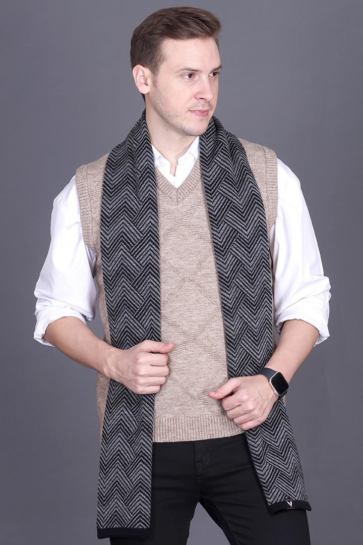 Charcoal Woolen Mufflers for Men & Women